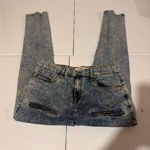 Jeanius Distressed Skinny Blue Denim Jeans Men’s Size 38x32